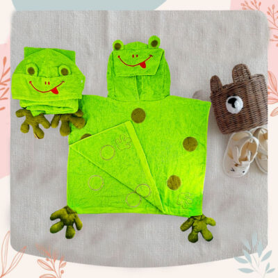 Áo Choàng Cho Bé Con Ếch Thiện Phú  Nhiên Liệu Cotton